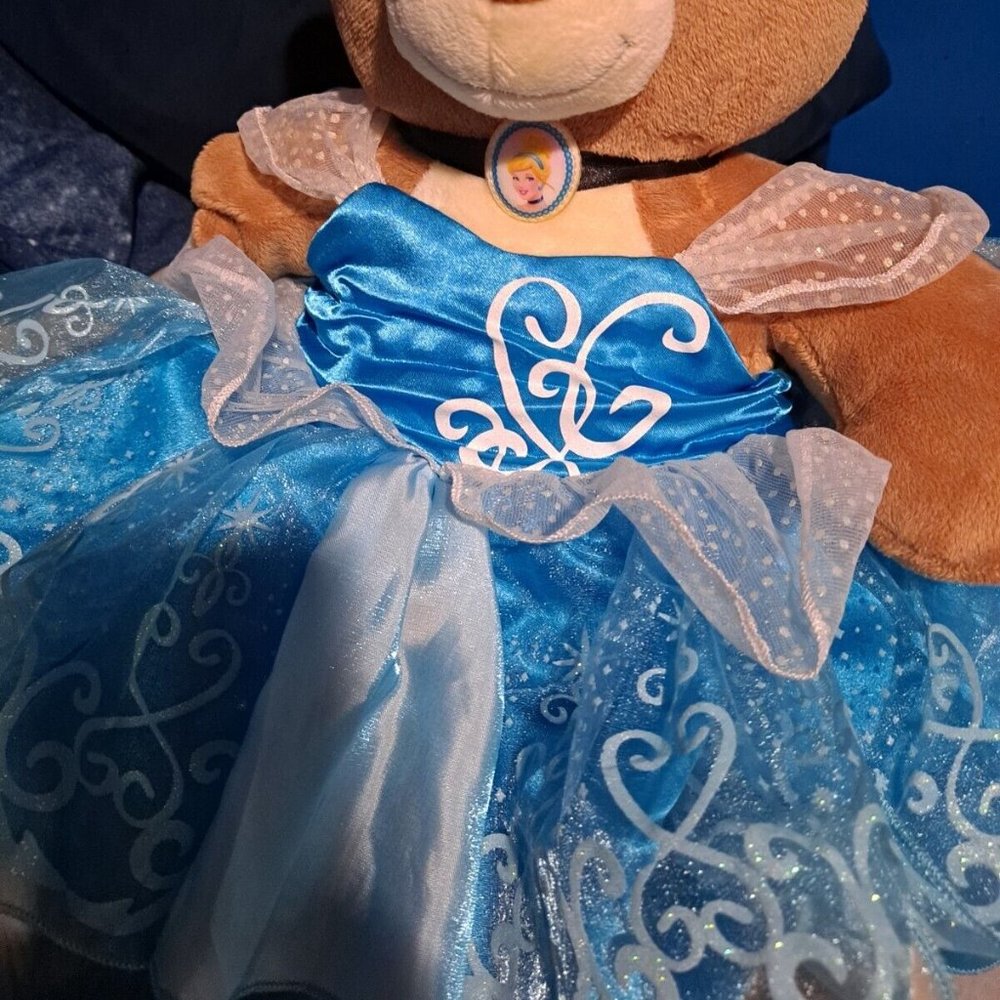 Dress ONLY Build A Bear Dress & necktie Disney blue pretty girl toy for bears